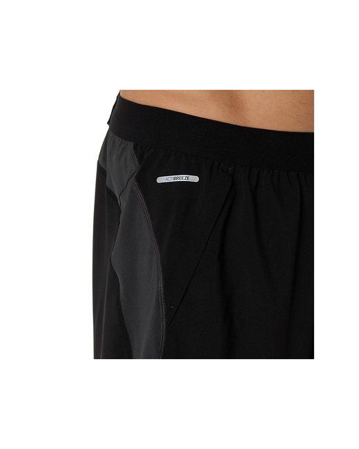 Asics Black Road 2N1 7In Short for men