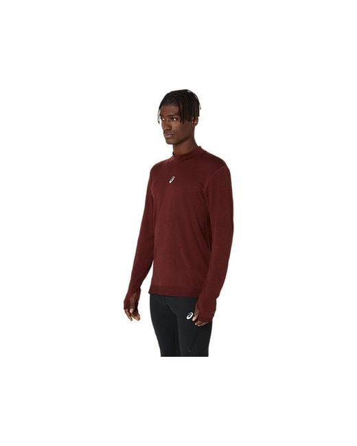 Road Winter Seamless Ls Top di Asics in Red da Uomo