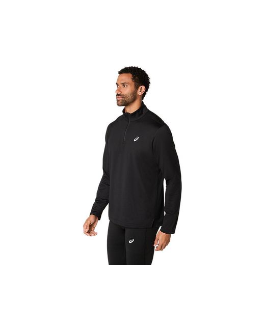 Asics Black Core Ls 1/2 Zip Winter Top for men