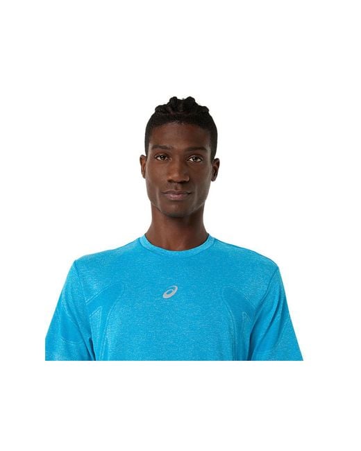 Asics Blue Road Seamless Ss Top for men