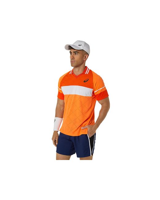Asics Men Match Actibreeze Polo-shirt in het Orange voor heren