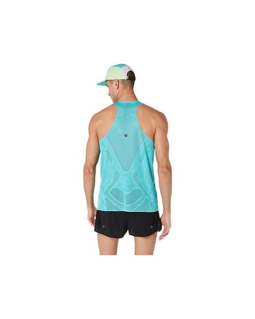 Asics Blue Metarun Singlet for men