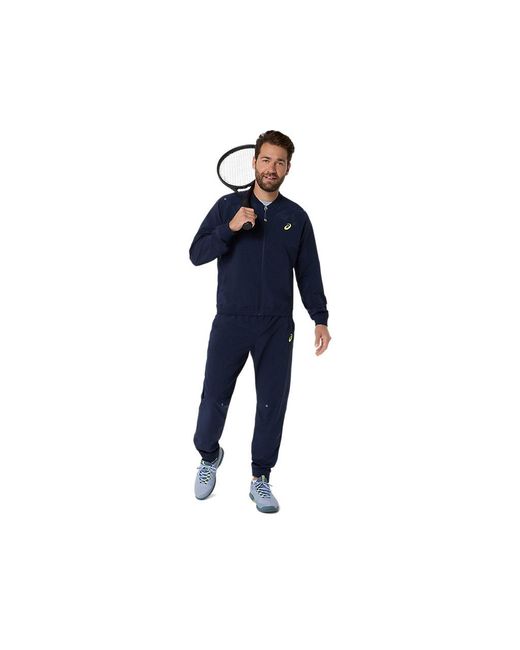 Asics Blue Match Jacket for men