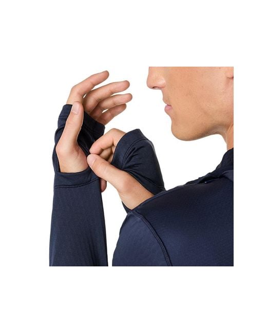 Asics Blue Road Winter Ls Hoodie for men