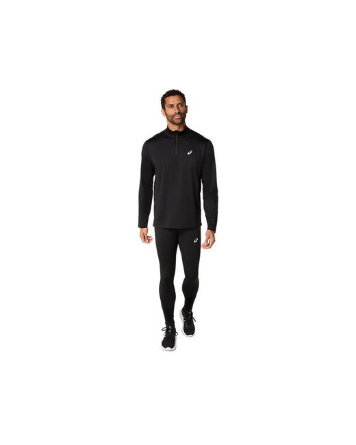Asics Black Core Ls 1/2 Zip Winter Top for men