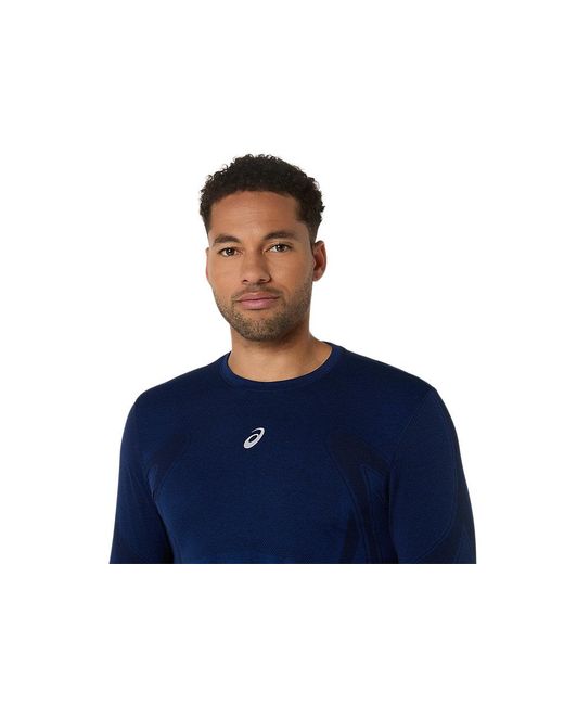 Asics ROAD SEAMLESS LS TOP in Blue für Herren