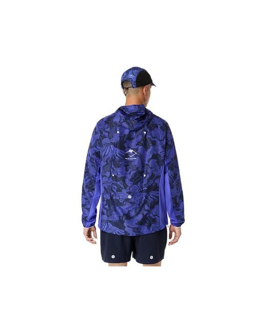 Asics Blue Fujitrail Packable Jacket for men