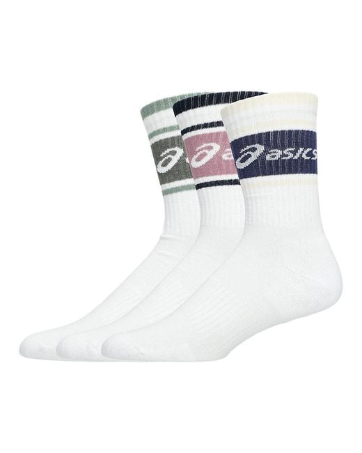 Asics 3 Pack Logo Crew Sock in het Black voor heren