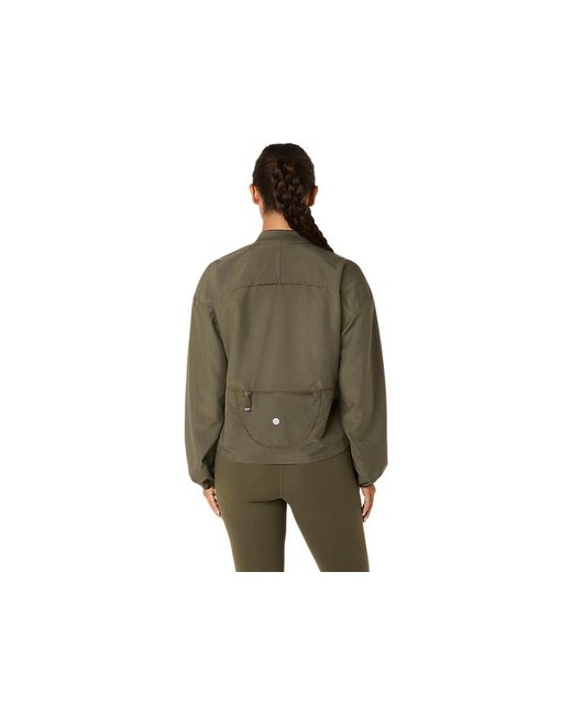 Asics Green Nagino Run Adjustable Jacket