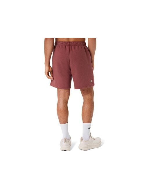 Asics Red Logo Fleece 7in Short for men