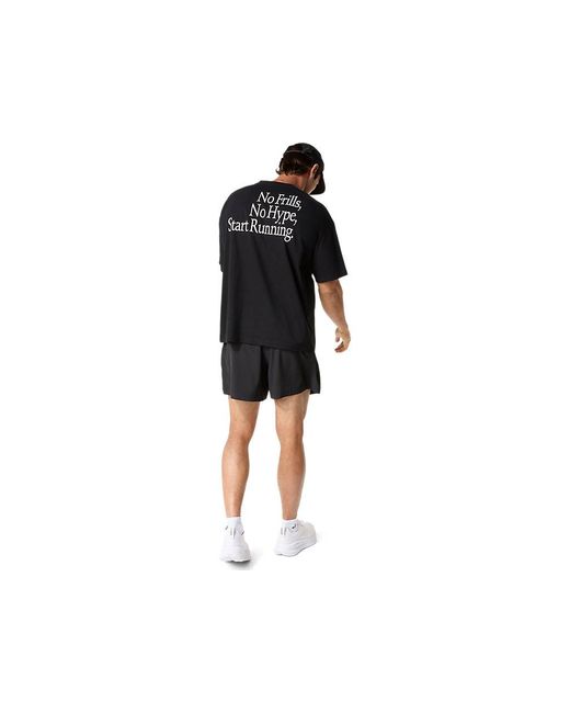 Asics Black Runner Message Graphic Relaxed Tee for men