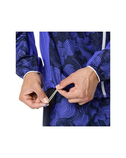 Asics Blue Fujitrail Packable Jacket for men