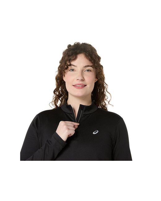 Asics Black Core Ls 1/2 Zip Winter Top