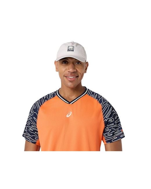 Asics Blue Padel Court Ss Top for men
