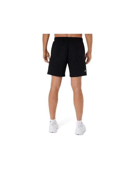 Asics Black Logo Fleece 7In Short for men