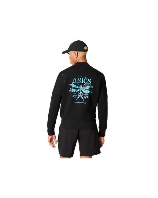 Asics Black Match Jacket Night Energy for men