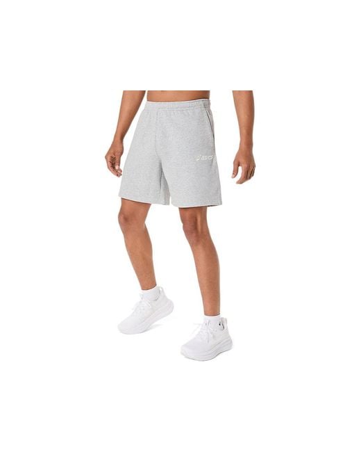 Asics Black Logo Fleece 7In Short for men