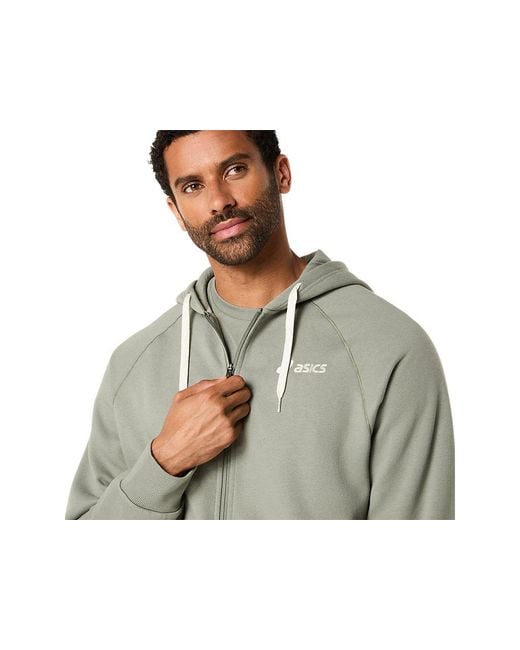 Asics Multicolor Logo Fleece Full Zip Hoodie for men