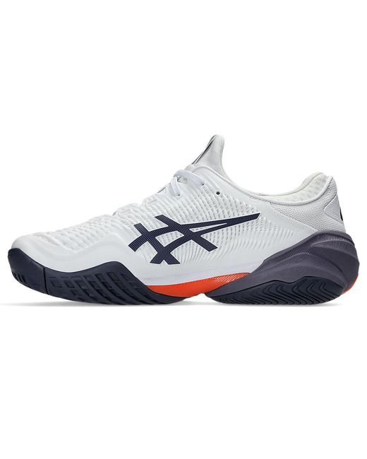 Asics White Court Flytefoam 3 Tennis Shoes for men