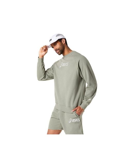 Asics Multicolor Logo Fleece Crew-Neck Top for men