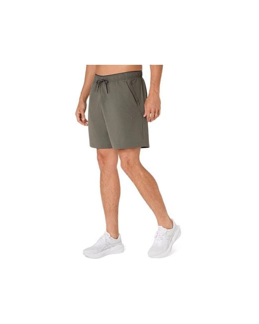 Asics Black Comfort Core Stretch Woven 7in Short for men