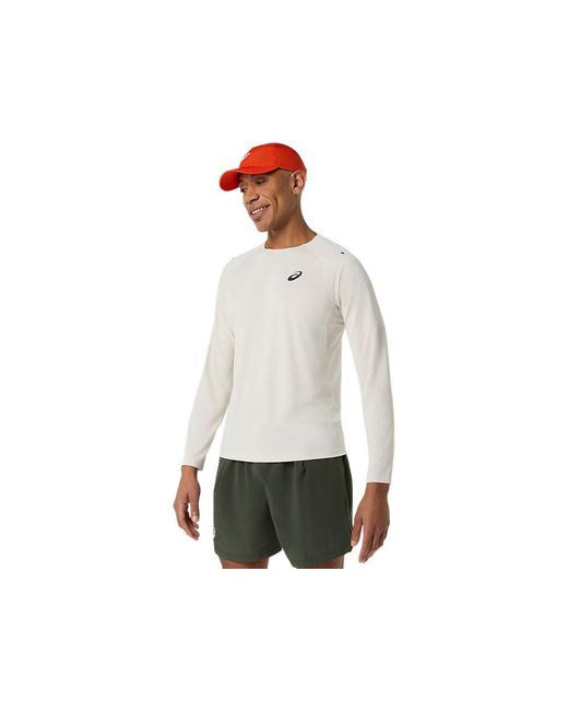 Asics White Match Ls Top for men