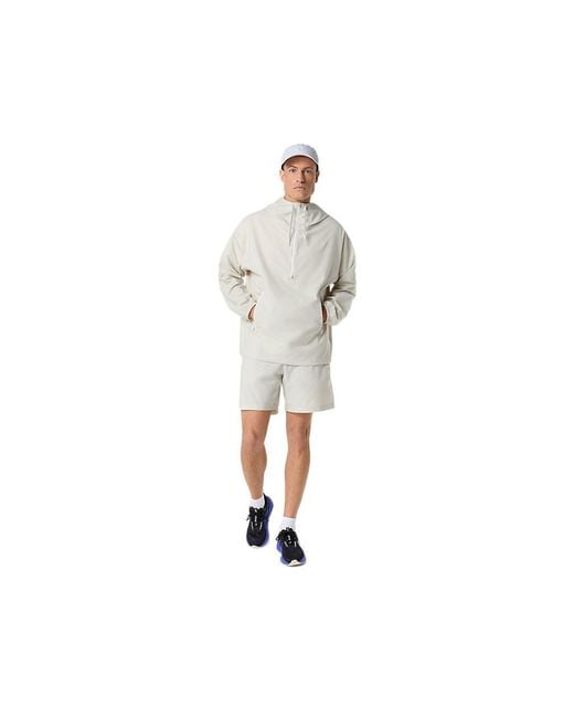 Asics White Heritage Double Weave Relaxed Anorak for men