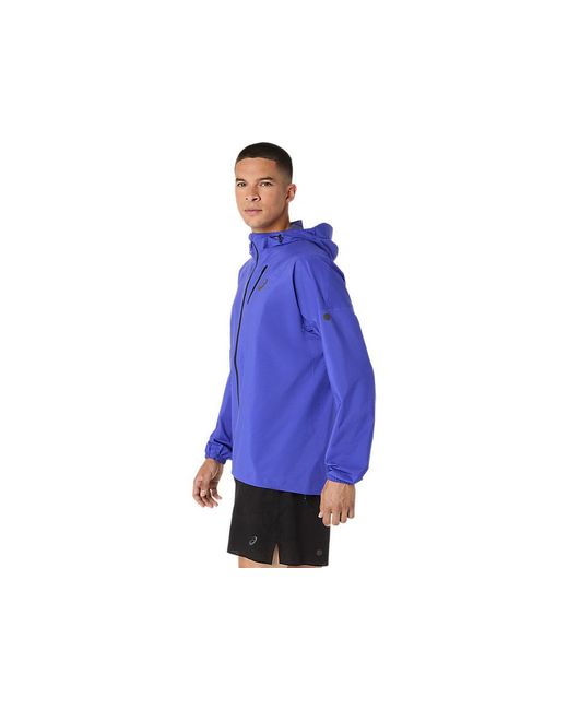 Asics Blue Fujitrail Elite Waterproof Jacket for men