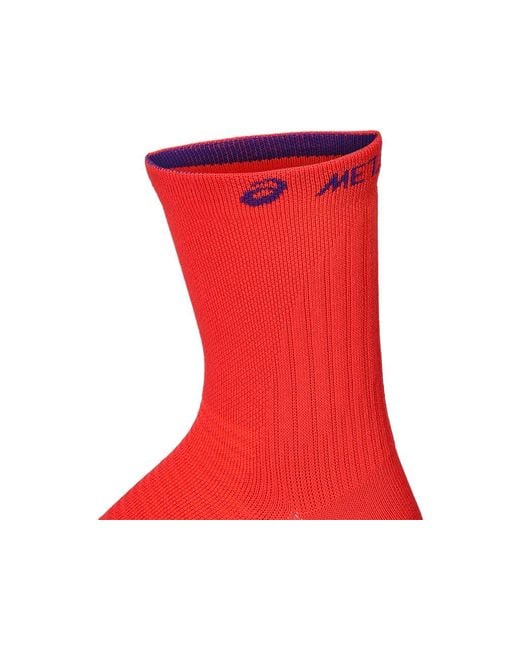 Asics META SPEED SOCKS CREW in Red für Herren