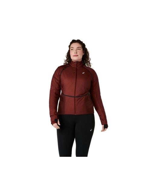 Road Winter Run Jacket Asics en coloris Red
