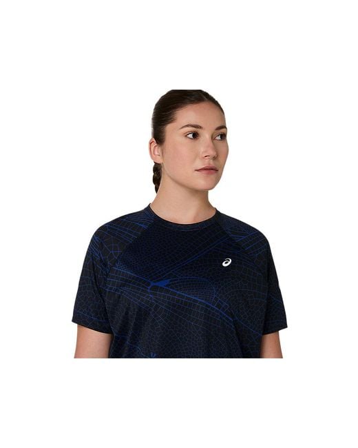 ROAD LITE-SHOW SS TOP Asics de color Blue