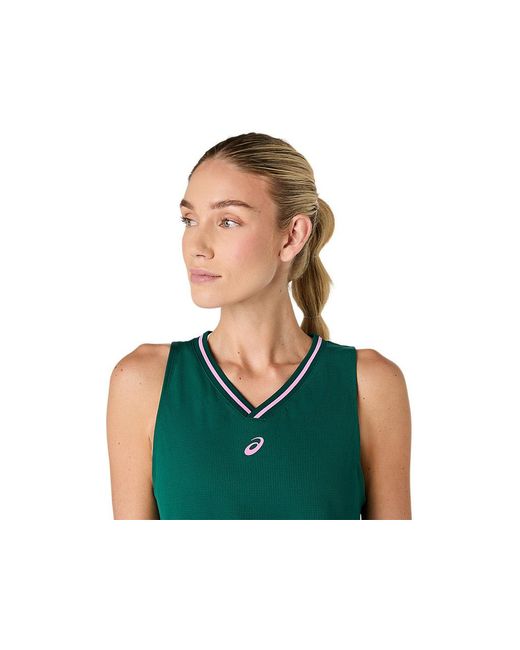 Asics Green Padel Court Sleeveless Top