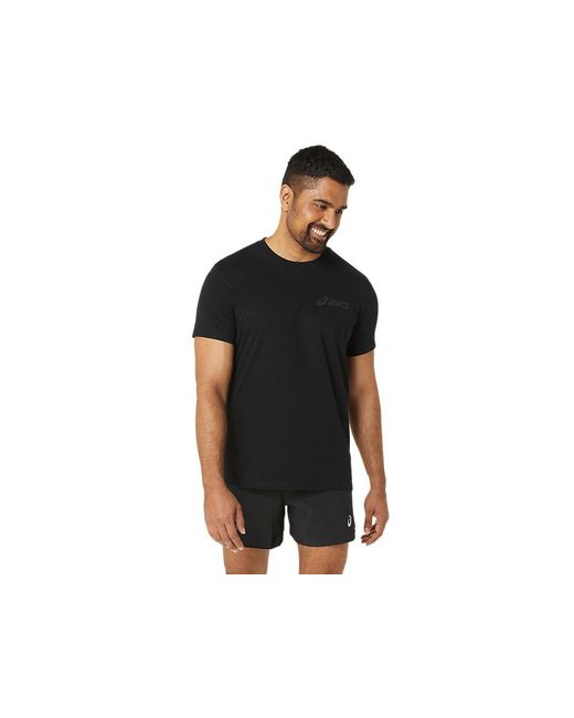 Asics CHEST LOGO SS TEE in Black für Herren