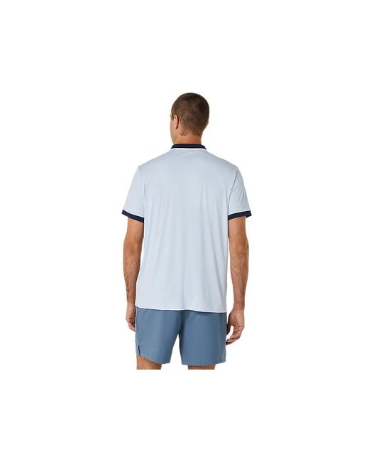 Asics Court Polo Shirt in het Blue voor heren