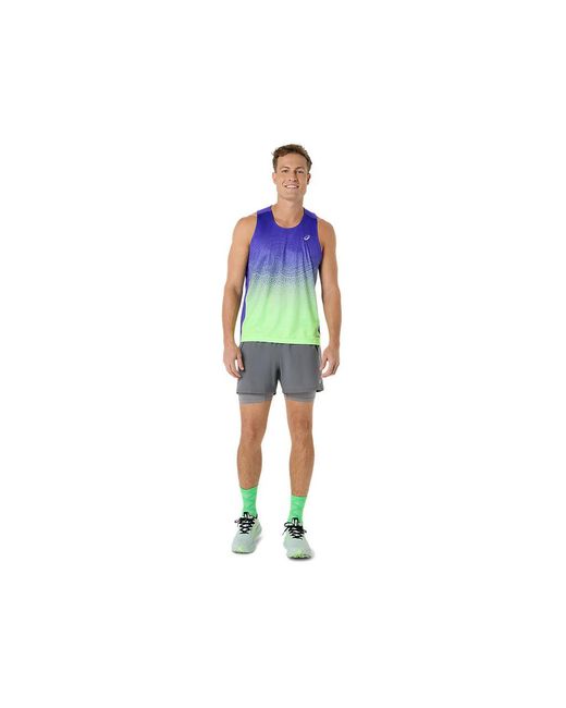 Asics Blue Road Fade Singlet for men