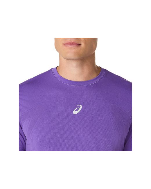 Asics ROAD SEAMLESS SS TOP in Purple für Herren