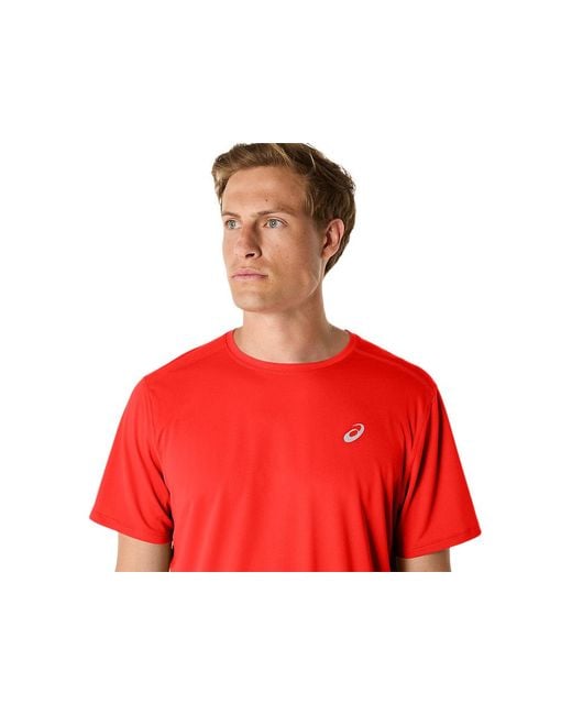 Asics Core Ss Top in het Red voor heren