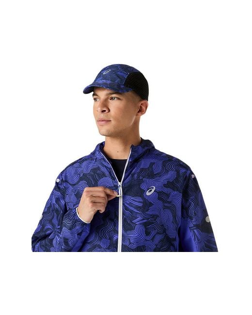 Asics Blue Fujitrail Packable Jacket for men