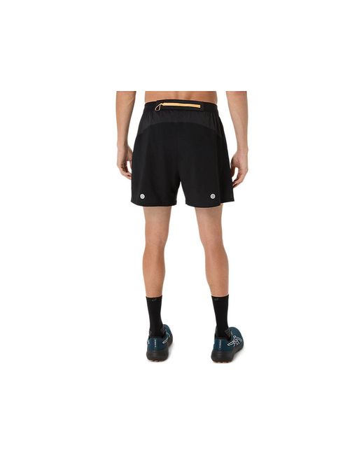 Asics Fujitrail All Over Print 5In Short in het Black voor heren