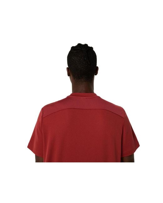 Asics Court Ss Top in het Red voor heren