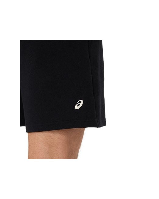 Asics Black Logo Fleece 7In Short for men