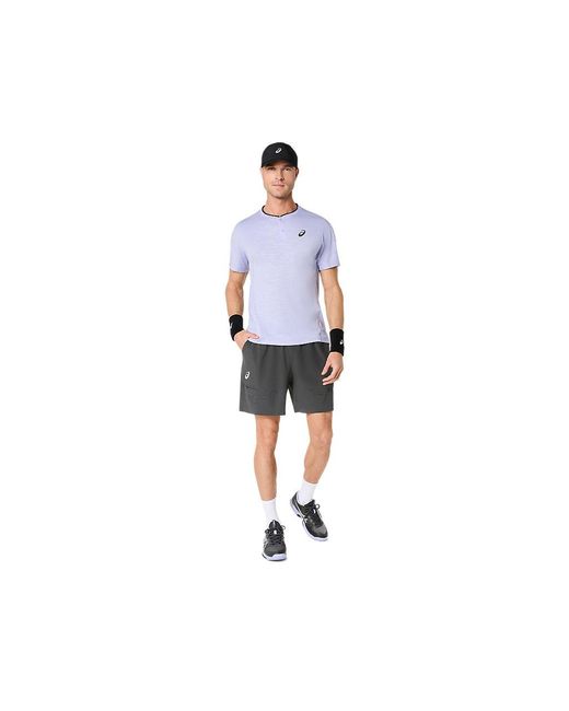Asics Black Match Ss Top Night Energy for men
