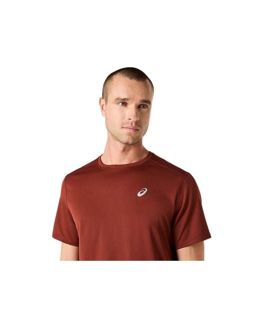 Asics Core Ss Top in het Red voor heren