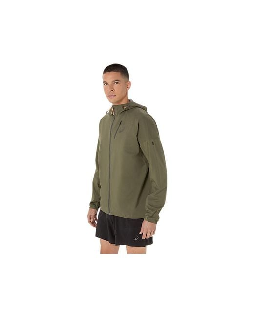 Asics FUJITRAIL ELITE WATERPROOF JACKET in Green für Herren