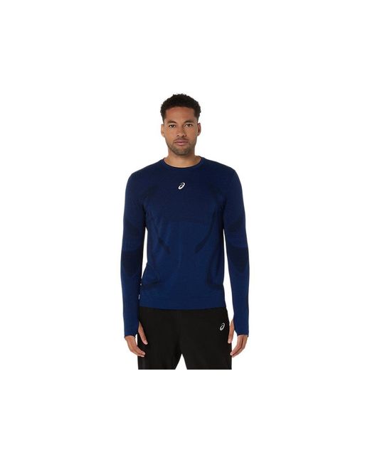 Asics ROAD SEAMLESS LS TOP in Blue für Herren