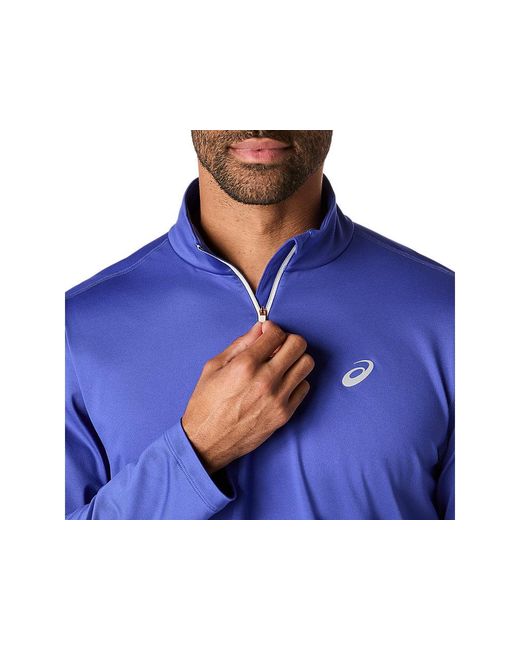 Core Ls 1/2 Zip Winter Top di Asics in Blue da Uomo