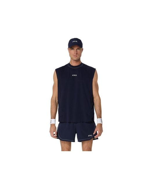 Asics A.P.C. x CREW SLEEVELESS TOP in Blue für Herren