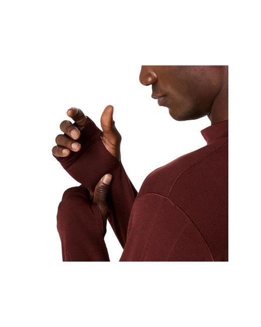 Road Winter Seamless Ls Top di Asics in Red da Uomo