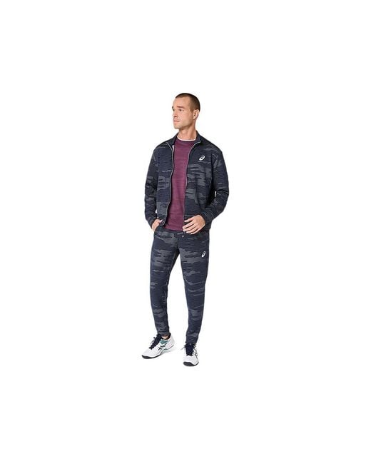 Asics Blue Match Jacket for men