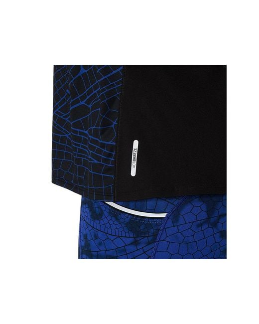 ROAD LITE-SHOW SS TOP Asics de color Blue